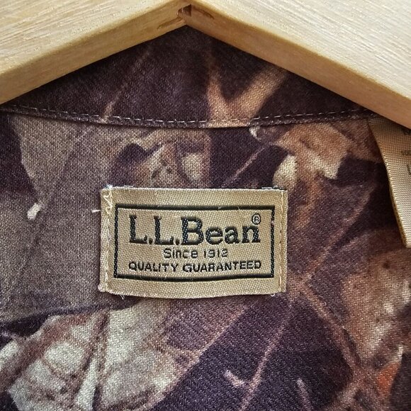 L.L.Bean Men's Camouflage Button-Up Shirt, Loose Fit, Long Sleeves, Size Large - Picture 2 of 12